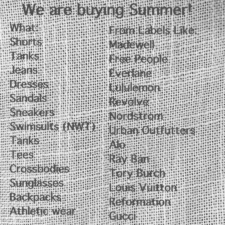 We are buying summer